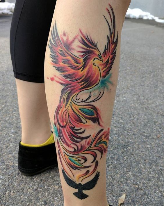 tatouage Phoenix Et aigle