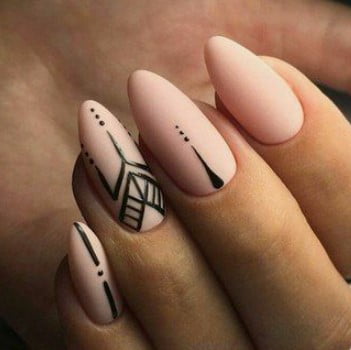 nail Art à Motif Noir