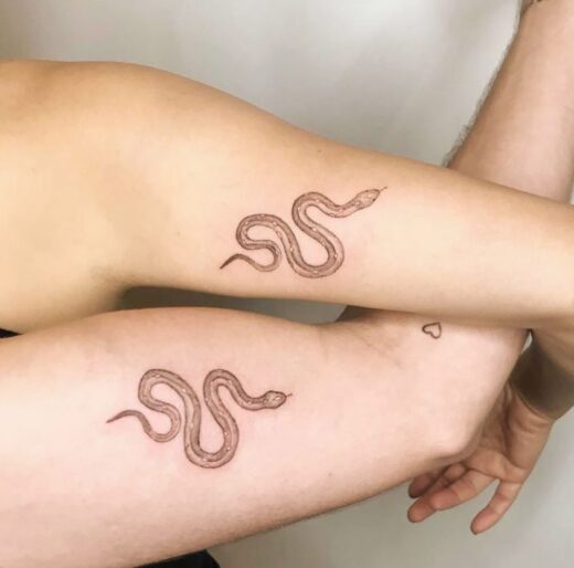 Tatouage De Serpent Discret Sur Le Bras