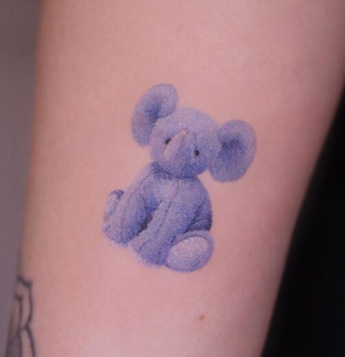 Tatouage Peluche De Bébé éléphant