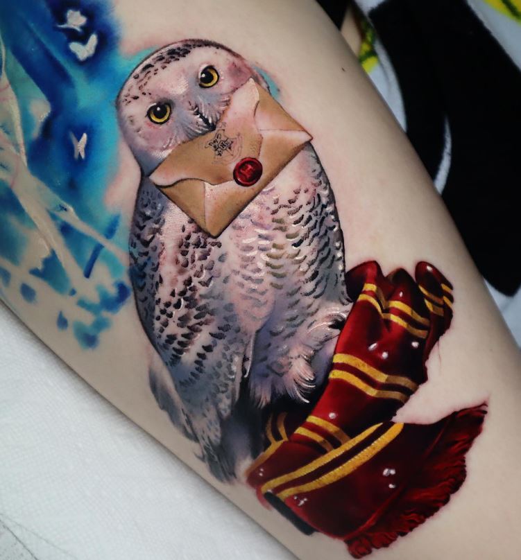 Tatouage Harry Potter Chouette Hedwige 