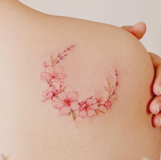 Tatouage Arc De Fleurs De Cerisier