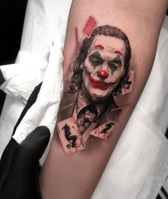 Tatouage Joker Et Cartes 