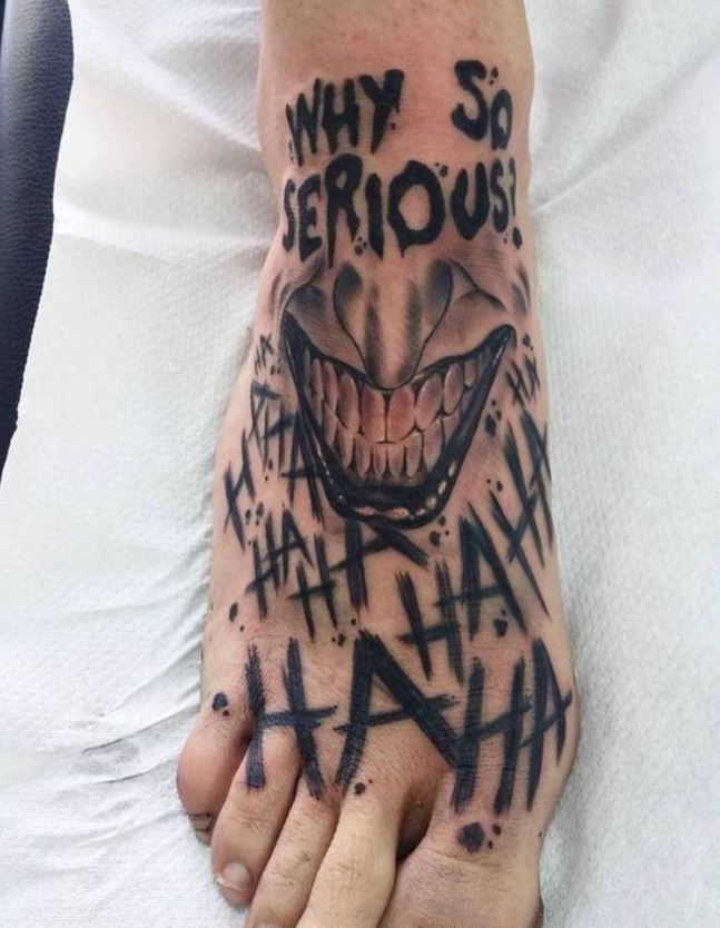 Tatouage Sourire Et Réplique Du Joker 