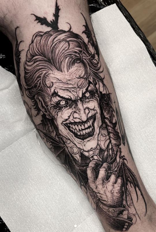 Tatouage Joker Et Chauves Souris 