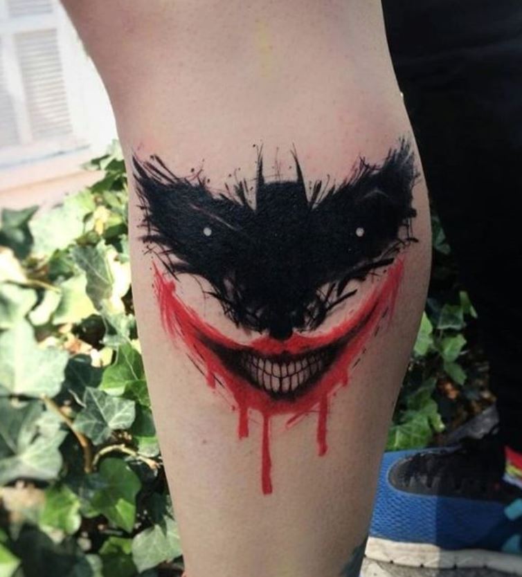Tatouage Sourire Du Joker Et Batman 