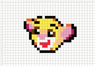 Pixel Art Simba Bébé Facile 