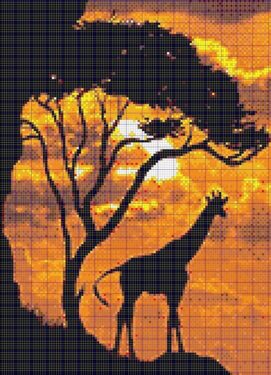 Pixel Art Girafe Difficile