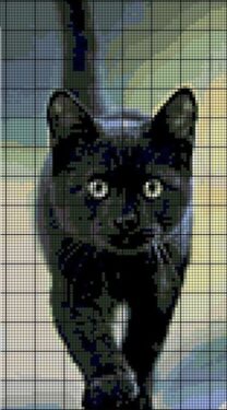 Pixel Art Chat Noir 