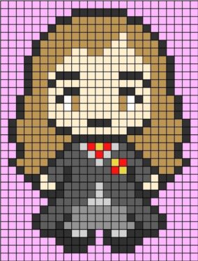 Pixel Art Hermione Facile 