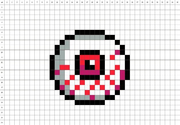 Pixel Art Oeil Facile 