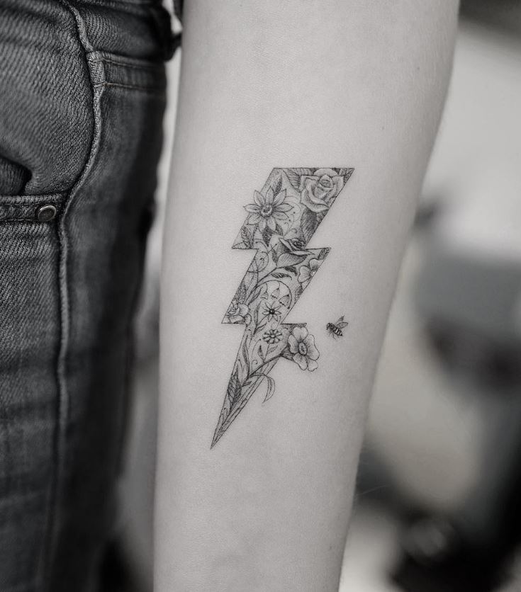 Tatouage éclair Floral 