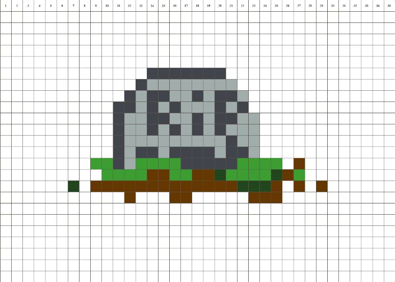 Pixel Art Tombe Facile 