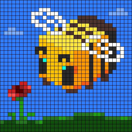 Pixel Art Abeille Minecraft