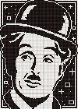 Pixel Art Charlie Chaplin 