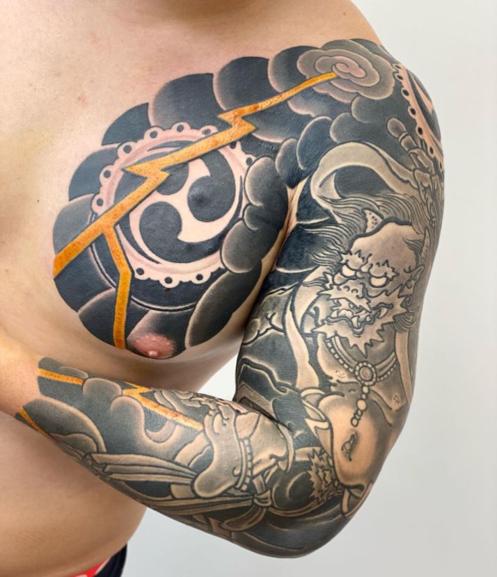 Tatouage éclair Irezumi 