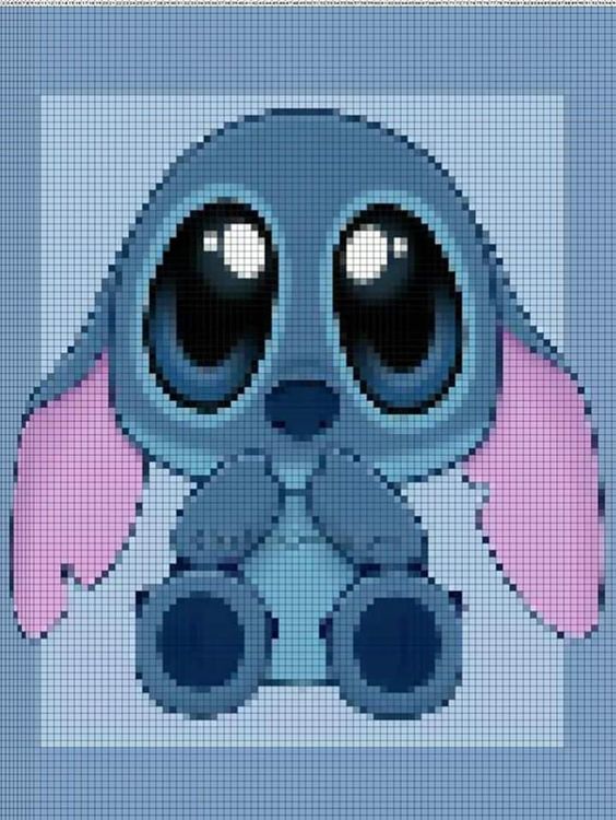 Pixel Art Stitch Mignon Difficile 