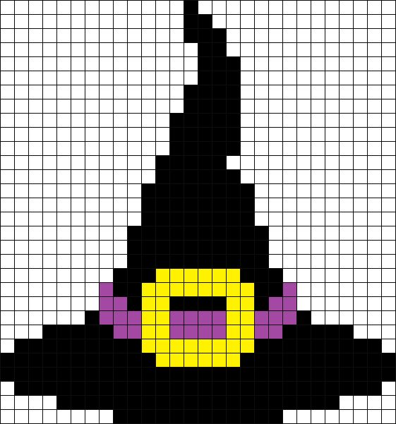 Pixel Art Chapeau De Sorcière 