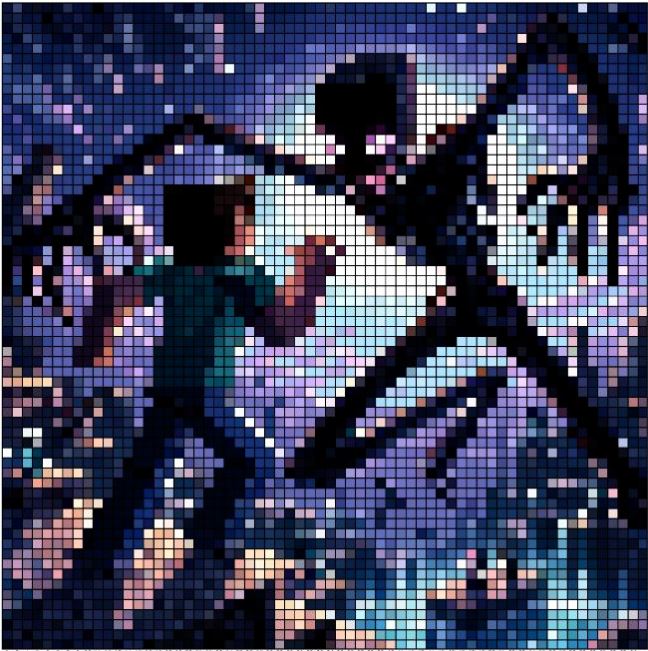 Pixel Art Endreman Coloré