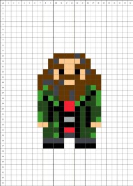 Pixel Art Hagrid Facile 