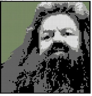 Pixel Art Hagrid Détaillé 