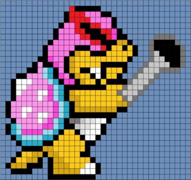 Pixel Art Roy Koopa Facile 