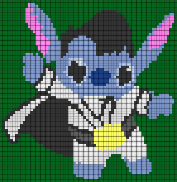 Pixel Art Stitch Elvis 