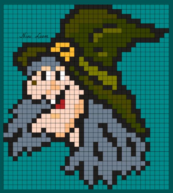 Pixel Art Vieille Sorcière 