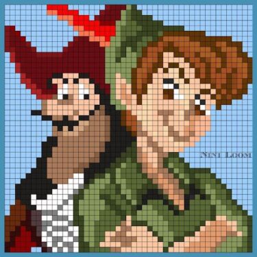 Pixel Art Peter Pan Et Crochet 