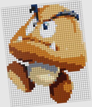 Pixel Art Goomba Difficile 
