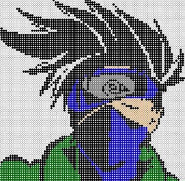 Pixel Art Kakashi 