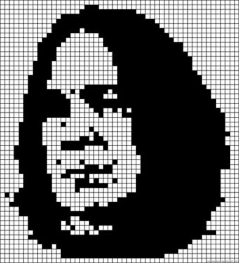 Pixel Art Severus Rogue En Noir 