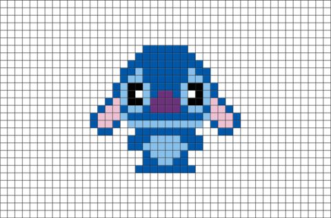 Pixel Art Stitch Triste 