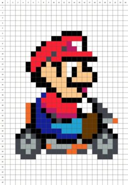 Pixel Art Mario Kart Facile 