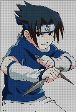 Pixel Art Sasuke 