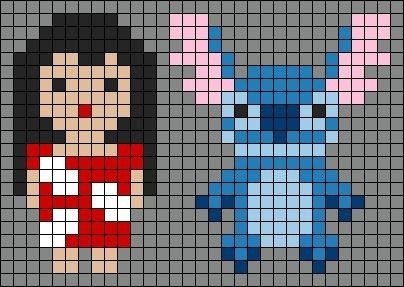 Pixel Art Lilo Et Stitch Facile 