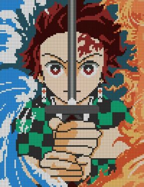 Pixel Art Tanjiro 