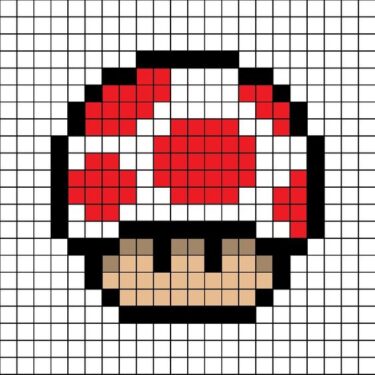 Pixel Art Toad Facile 