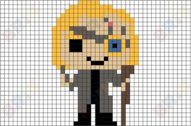 Pixel Art Alastor Facile 