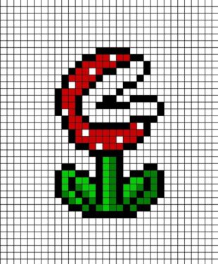 Pixel Art Plante Piranha Facile 