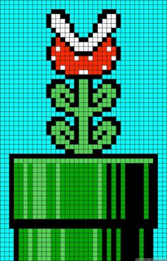 Pixel Art Plante Piranha Et Tunnel 