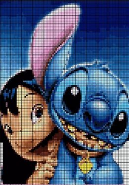 Pixel Art Lilo Et Stitch 