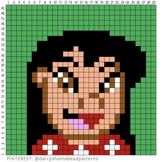 Pixel Art Visage De Lilo Facile 