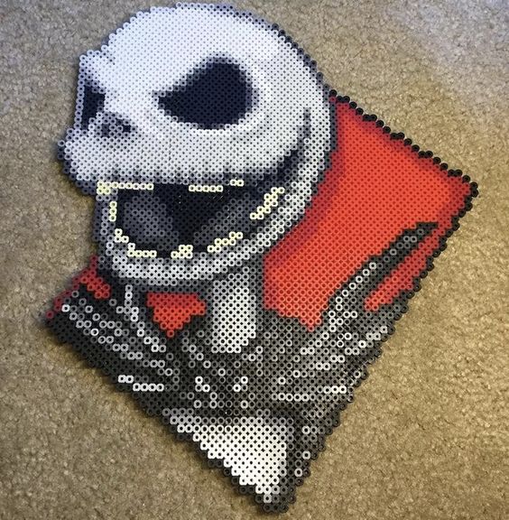 Pixel Art Jack Skellington 