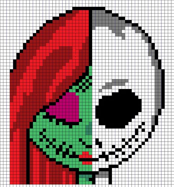 Pixel Art Jack Et Sally 