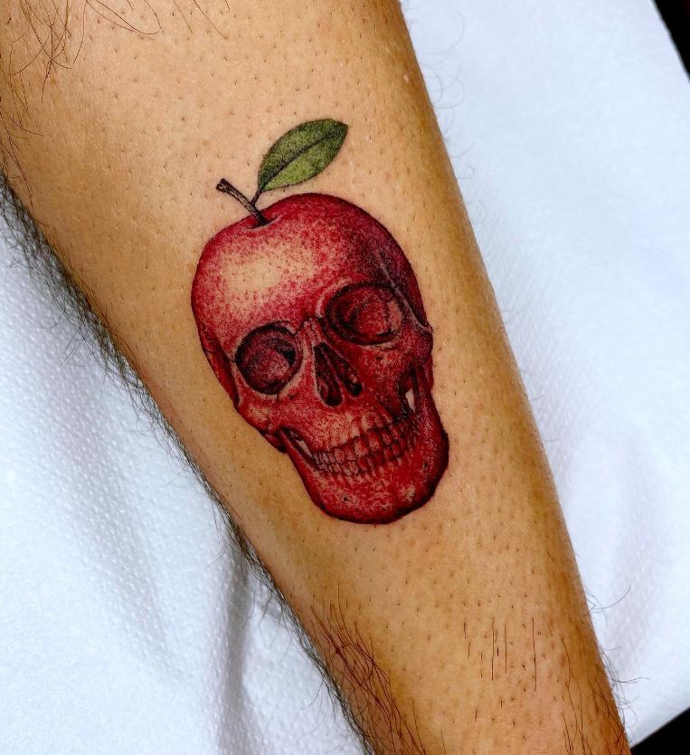 Tatouage Tête De Mort En Pomme 