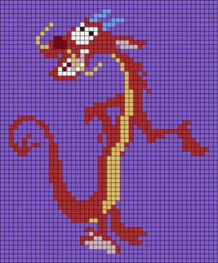 Pixel Art Mushu Facile 