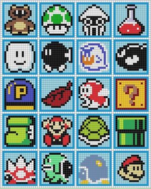 Pixel Art Objets Dans Mario 