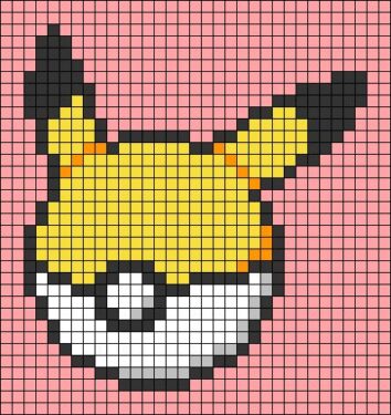 Pixel Art Pokeball Pikachu Facile 