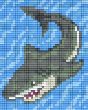 Pixel Art Requin Blanc